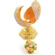 Russian-Style Crystal Egg Trinket Box