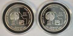 2 Pure .999 Fine Silver 1 Troy Oz Hecla Mining Company pcs from 1982
