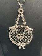 CERTIFIED 18K WHITE GOLD DIAMOND NECKLACE