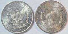Very Choice BU 1883-O & 1884-O Morgan Silver Dollars