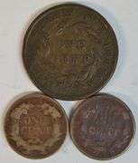 Nice VF 1837 Large Cent and Flying Eagle Cents from 1857 & 1858