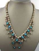 Navajo Kingman PG turquoise sterling silver necklace