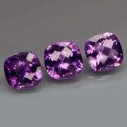 Large! Classic cushion checkerboard cut! 8.12ct Amethyst set!