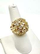 Dazzling Yellow Gold Plate 10.75 Ctw Ring
