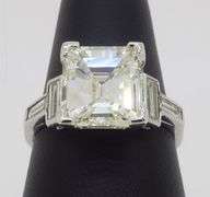 3.95CTW GIA Certified Art Deco Diamond Ring