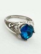 925 Sterling Silver Two Unit Amethyst And Blue Topaz Rings Lot