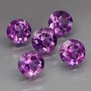 Glittering 6.03ct round cut Bolivian Amethyst set
