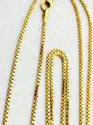 Italian 18KT Yellow Gold Long Box Chain