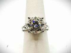 Sparkling 5 Ct VVs1 White  Fire Moissanite Ring
