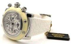 Glam Rock white dial stainless steel watch