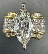 18K Yellow Gold Marquise Diamond Ring of 4.83ct