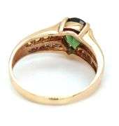 Tasteful 14K YG Green Tourmaline Ring