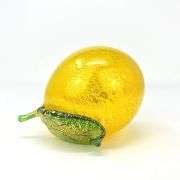 Life-Size Murano Glass Lemon, Blown Glass Fruit, Made in Italy