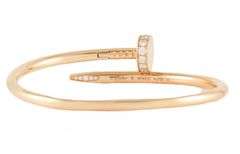 Cartier 0.58ctw Diamond Juste Un Clou Bangle Bracelet in 18K