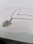 CERTIFIED 18K WHITE GOLD DIAMOND NECKLACE