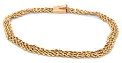 Nice 14k YG 3 Strand Rope Bracelet