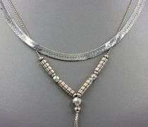 Lot of 2 Vintage 925 sterling silver necklaces