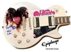 Heart Signed Epiphone Les Paul Custom Graphics Guitar Exact Proof ACOA