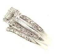 10kt White gold princess cut diamond engagement ring