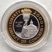 2000 Liberty of Congress Commemorative Coin Program United State of America gold Coin with Original 