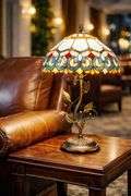 Baroque Style Stained Glass Table Lamp