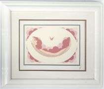 Erte "Repose" Estate Serigraph with Foil Stamping Framed