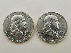 (2) 1962-D Franklin Half Dollars