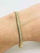 14KT Yellow Gold 6MM Imperial Riccio With Distinctive Beaded Edges Bracelet