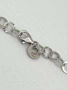 M Italy 925 sterling Silver Two Tone Circle Link Necklace