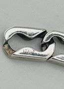 Italian 925 Sterling Silver Modernist Style Link Bracelet