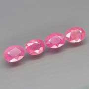 Amazing 6.42ct 4pc set of matching real PINK Rubies!