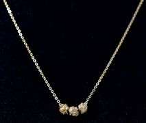 Gold Nugget Designed Pendant Necklace in Vermeil Sterling Silver