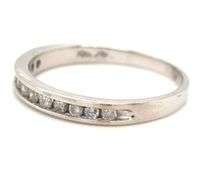 10kt White gold 0.25ctw channel set diamond band