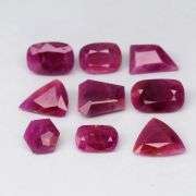 Huge! Untreated! 15.65ct set of 9 individual Rubies in one lot!
