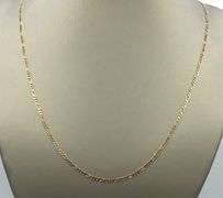 14kt Yellow gold Figaro chain necklace