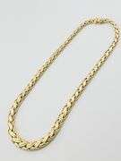 Vintage Tiffany& Co 14KT Yellow Gold Graduated Thick Woven Link Necklace