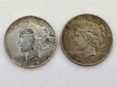 1922 & 1924 Silver Peace Dollars