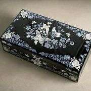 Mother of Pearl Butterfly Floral Jewelry Organizer Box