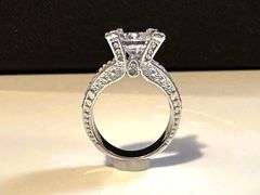 Sparkling White Gold Plate 4.5 Ct Simulated Diamond Ring