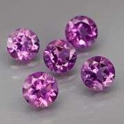 Glittering 5.76ct round cut Bolivian Amethyst set