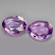 Matched pair! Flat faceted! 6.65ct set of untreated Amethyst!