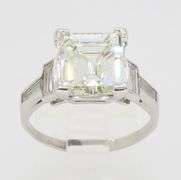 3.95CTW GIA Certified Art Deco Diamond Ring