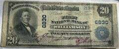 Scarce $20 First Natl Bank Williamson West Va 10 Known