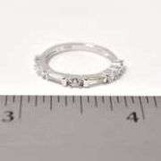 Cz Gemstone Ring in Sterling Silver.