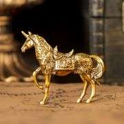 Solid Brass Armored Unicorn Warhorse