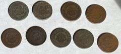 Nine Large Cents 1812-1827