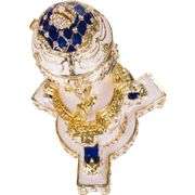 Fabergé Style Royal Danish Jubilee Egg Trinket Box