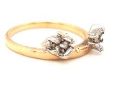 Useful 14K YG Diamond Insert Ring