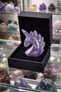 Hand Carved Lepidolite Crystal Unicorn Gemstone