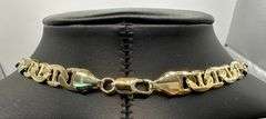 Sharp 30 Gram14K Yellow Gold Plate Mariners Chain Link Necklace